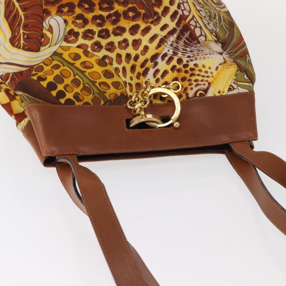 Salvatore Ferragamo Shoulder Bag Canvas Brown Gold Auth 151697 - Picture 6 of 16